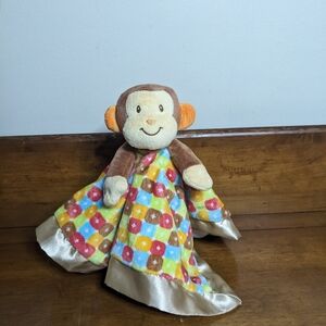 Douglas Baby Soft Monkey Multicolor Lovey Security Blanket Toy Plush